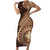 Papua New Guinea Oro Tapa Motif Family Matching Short Sleeve Bodycon Dress and Hawaiian Shirt Classic