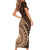 Papua New Guinea Oro Tapa Motif Family Matching Short Sleeve Bodycon Dress and Hawaiian Shirt Classic