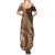 Papua New Guinea Oro Tapa Motif Family Matching Summer Maxi Dress and Hawaiian Shirt Classic