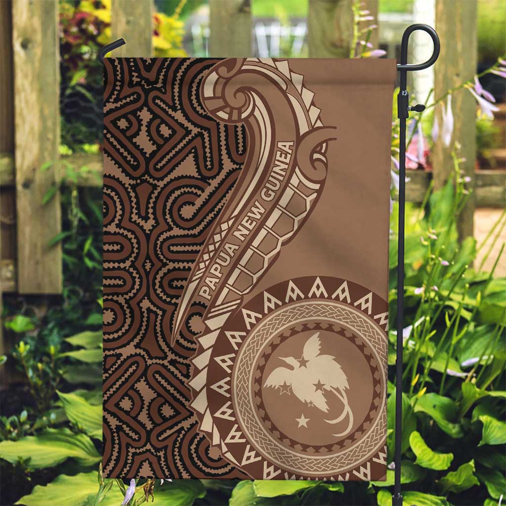 Papua New Guinea Oro Tapa Motif Garden Flag Classic LT7 Garden Flag Brown - Polynesian Pride