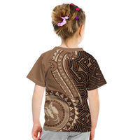 Papua New Guinea Oro Tapa Motif Kid T Shirt Classic LT7 - Polynesian Pride
