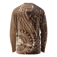Papua New Guinea Oro Tapa Motif Long Sleeve Shirt Classic LT7 - Polynesian Pride