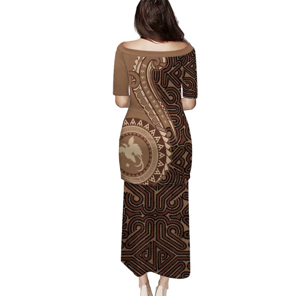Papua New Guinea Oro Tapa Motif Puletasi Classic LT7 - Polynesian Pride