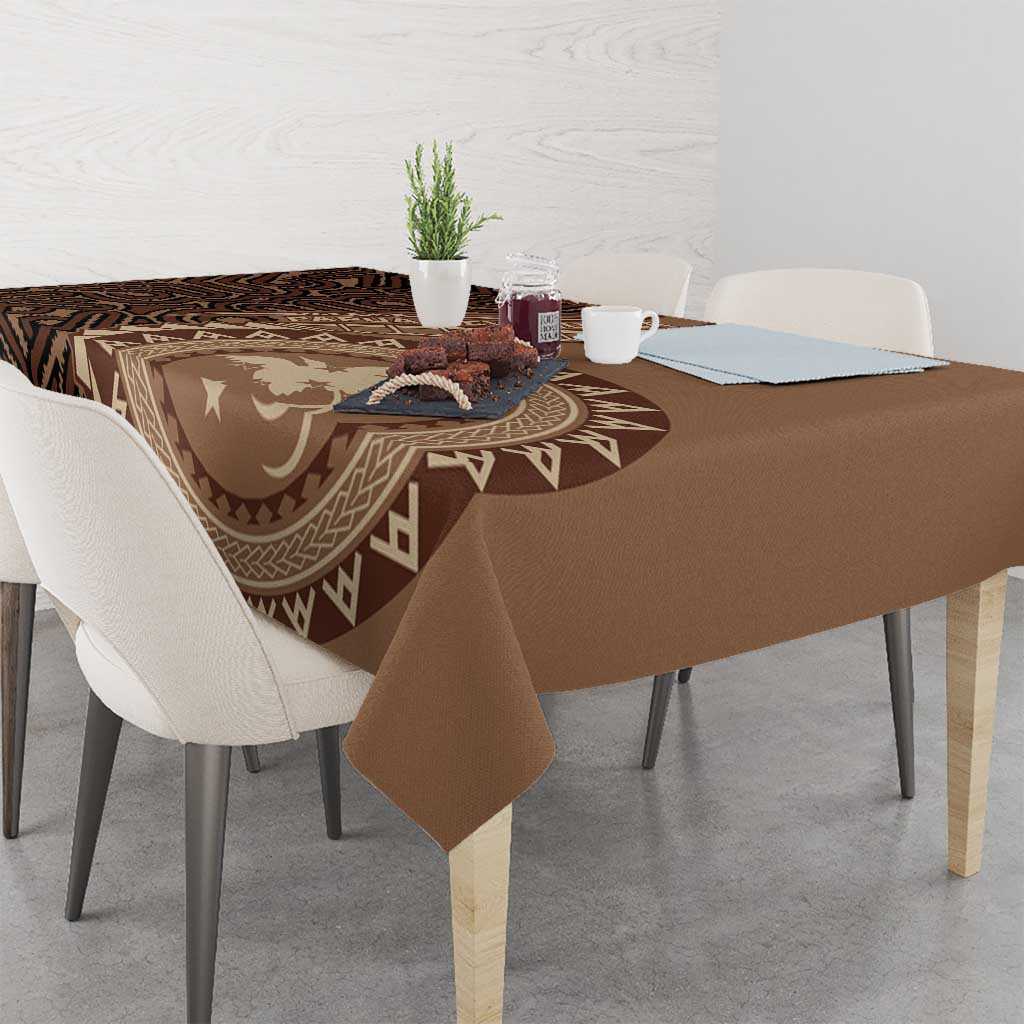 Papua New Guinea Oro Tapa Motif Tablecloth Classic LT7 - Polynesian Pride
