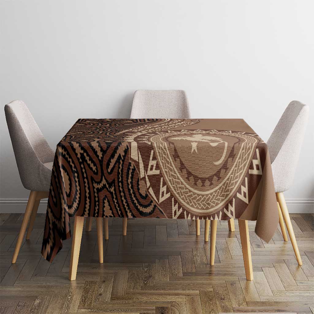 Papua New Guinea Oro Tapa Motif Tablecloth Classic LT7 - Polynesian Pride