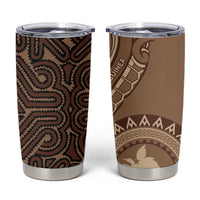 Papua New Guinea Oro Tapa Motif Tumbler Cup Classic LT7 Brown - Polynesian Pride