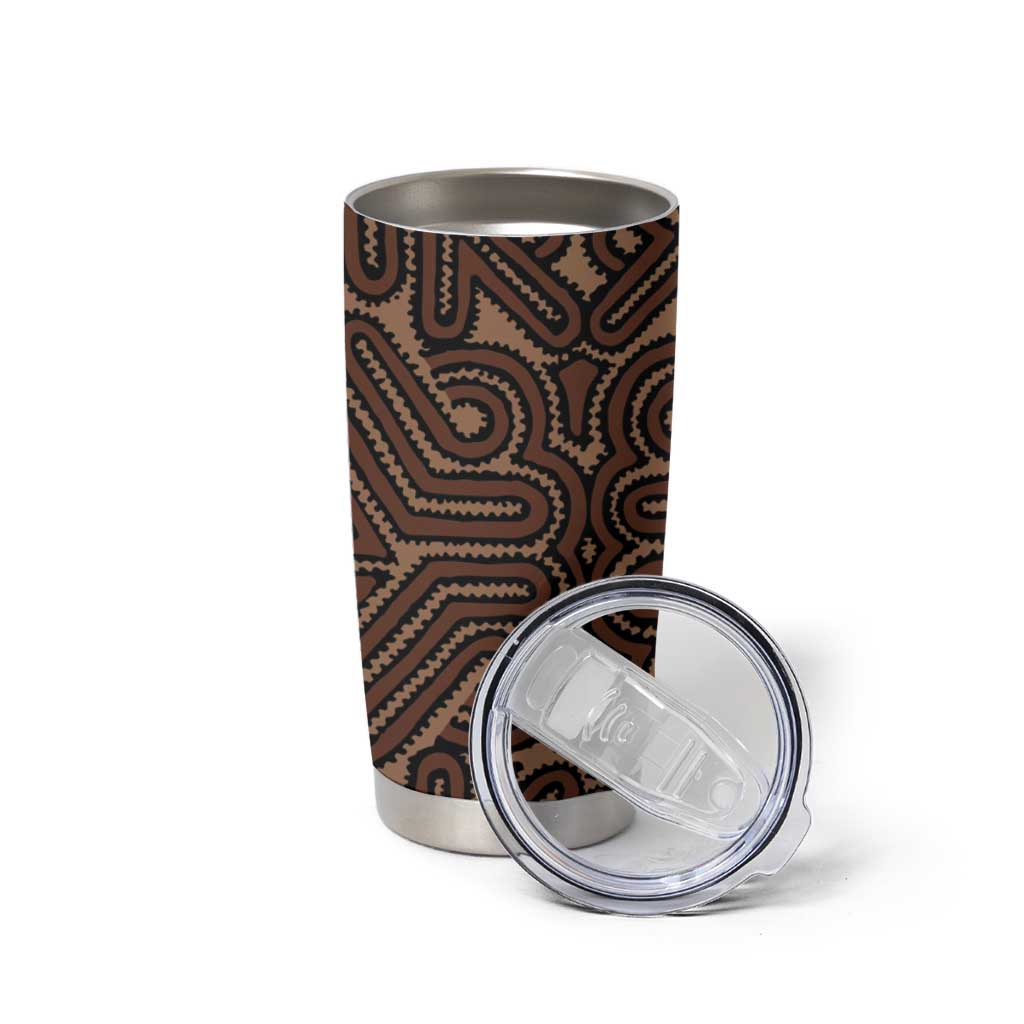 Papua New Guinea Oro Tapa Motif Tumbler Cup Classic LT7 - Polynesian Pride