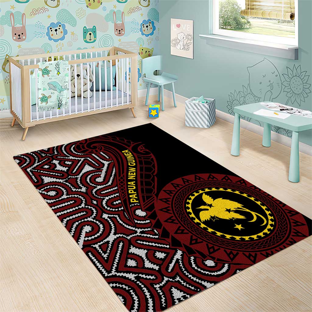Papua New Guinea Oro Tapa Motif Area Rug Special LT7 - Polynesian Pride