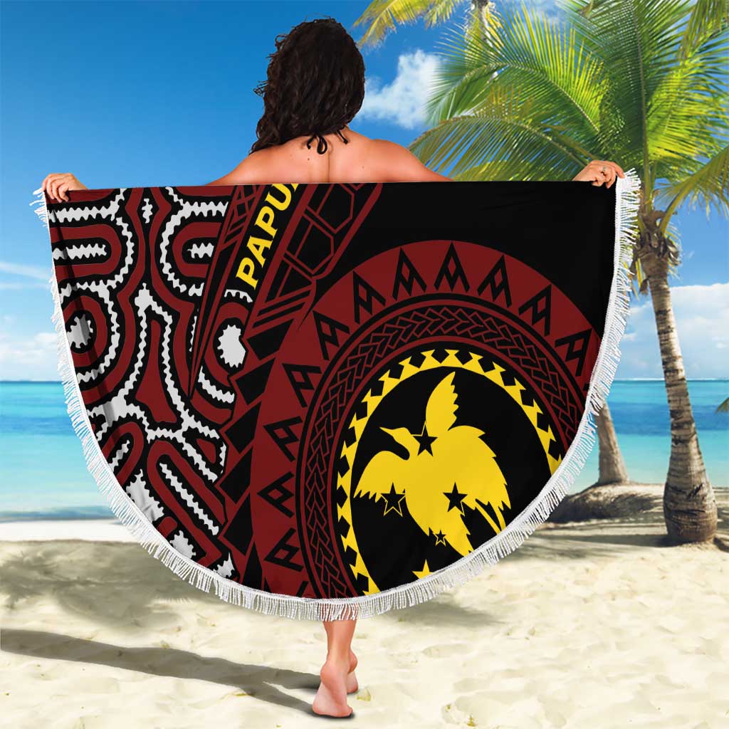 Papua New Guinea Oro Tapa Motif Beach Blanket Special LT7 - Polynesian Pride