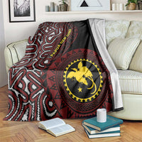 Papua New Guinea Oro Tapa Motif Blanket Special LT7 Black - Polynesian Pride