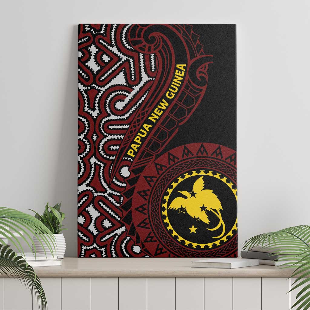 Papua New Guinea Oro Tapa Motif Canvas Wall Art Special LT7 - Polynesian Pride