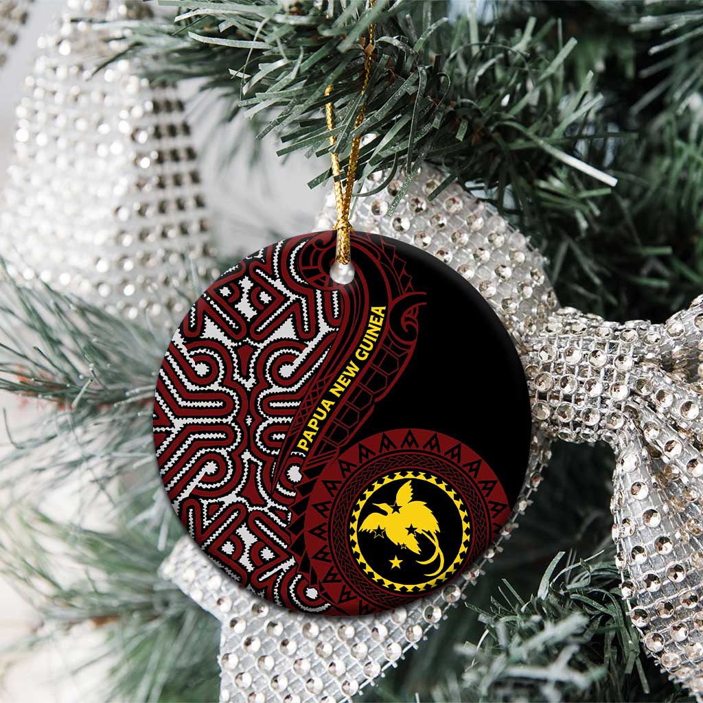 Papua New Guinea Oro Tapa Motif Ceramic Ornament Special LT7 - Polynesian Pride