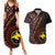 Papua New Guinea Oro Tapa Motif Couples Matching Summer Maxi Dress and Hawaiian Shirt Special