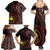 Papua New Guinea Oro Tapa Motif Family Matching Summer Maxi Dress and Hawaiian Shirt Special