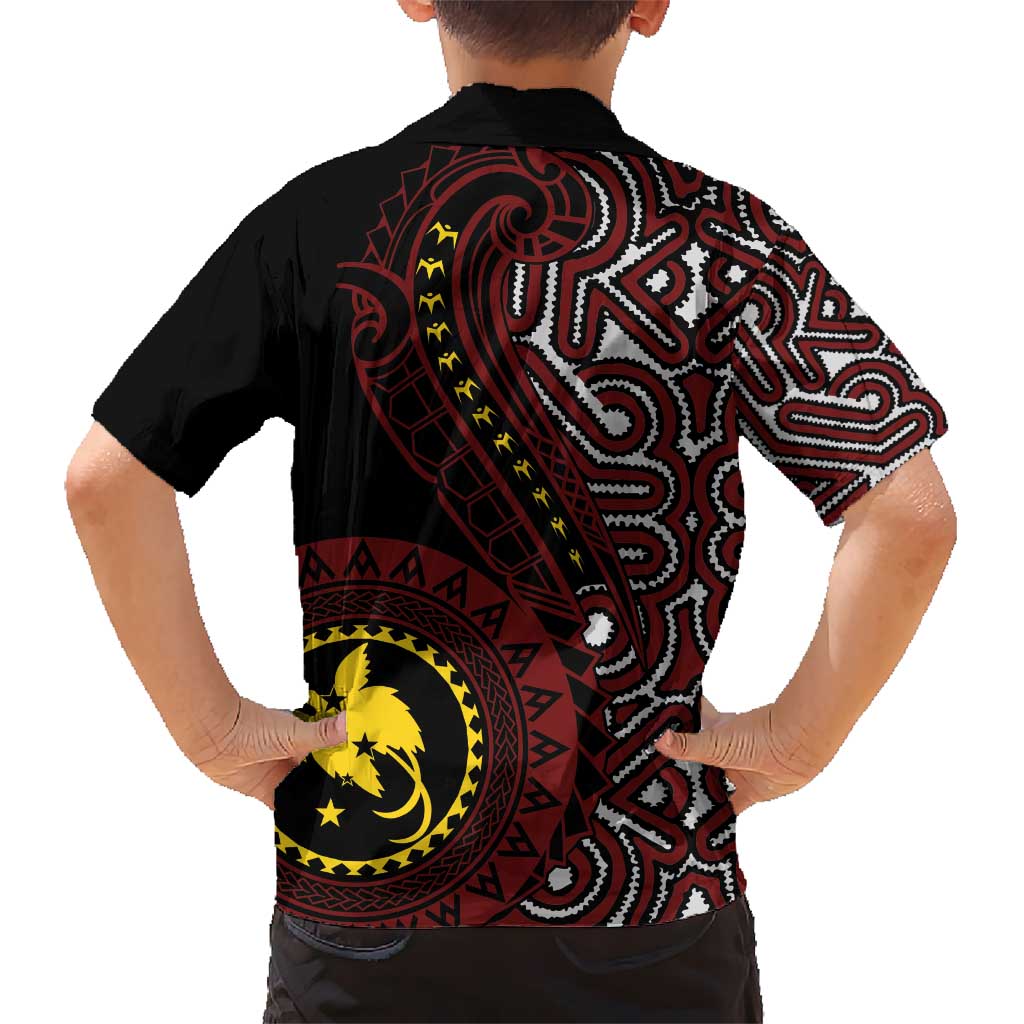 Papua New Guinea Oro Tapa Motif Kid Hawaiian Shirt Special LT7 - Polynesian Pride