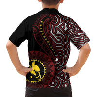 Papua New Guinea Oro Tapa Motif Kid Hawaiian Shirt Special LT7 - Polynesian Pride