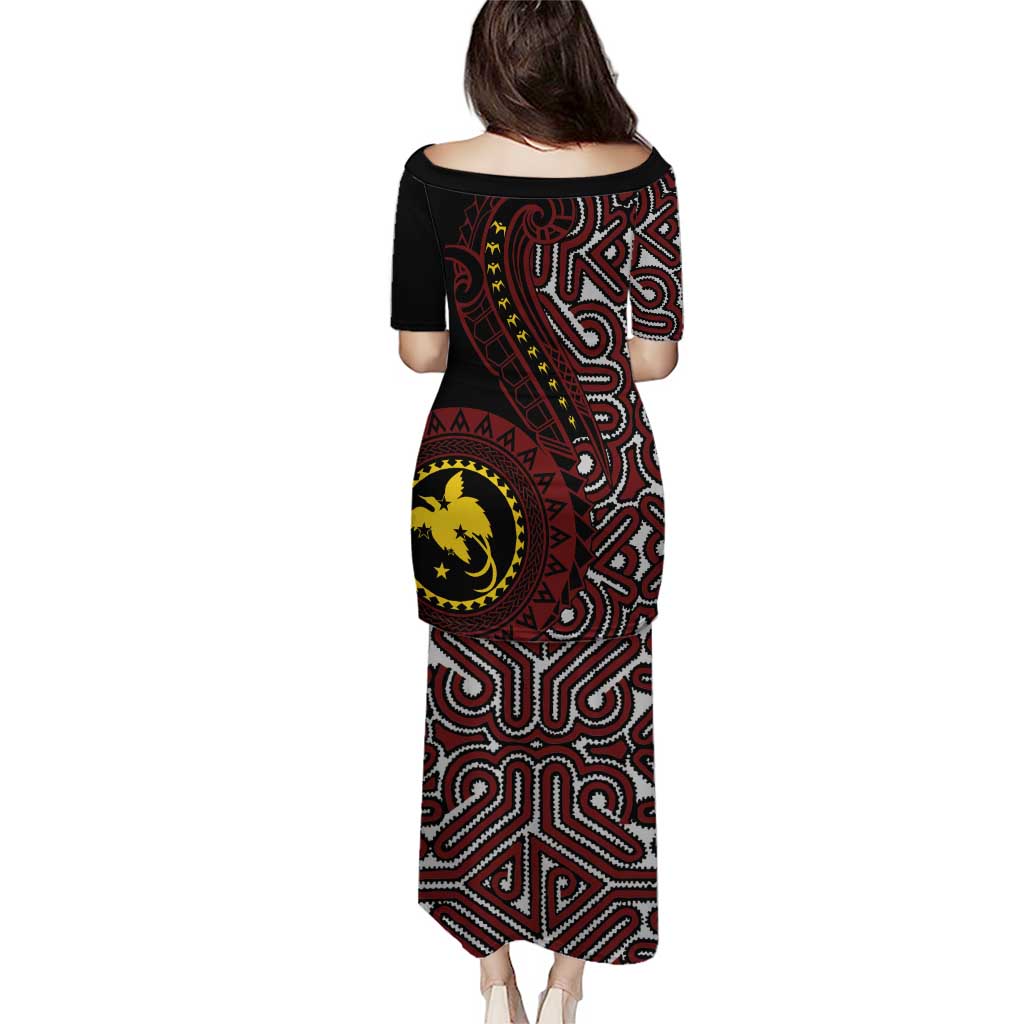 Papua New Guinea Oro Tapa Motif Puletasi Special LT7 - Polynesian Pride
