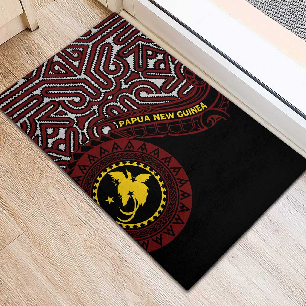 Papua New Guinea Oro Tapa Motif Rubber Doormat Special LT7 - Polynesian Pride