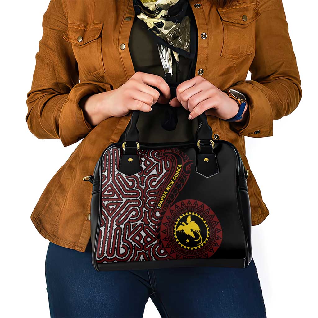 Papua New Guinea Oro Tapa Motif Shoulder Handbag Special LT7 - Polynesian Pride