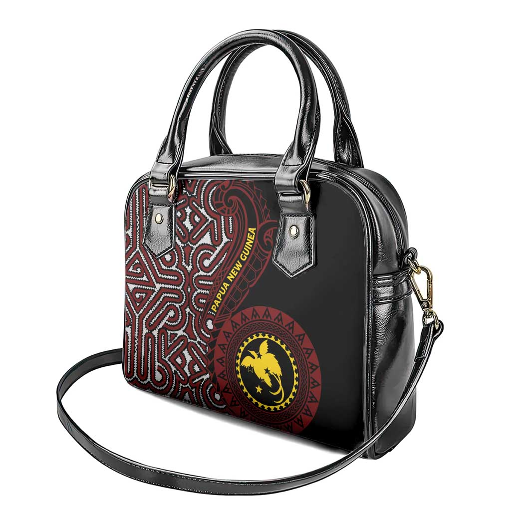 Papua New Guinea Oro Tapa Motif Shoulder Handbag Special LT7 - Polynesian Pride