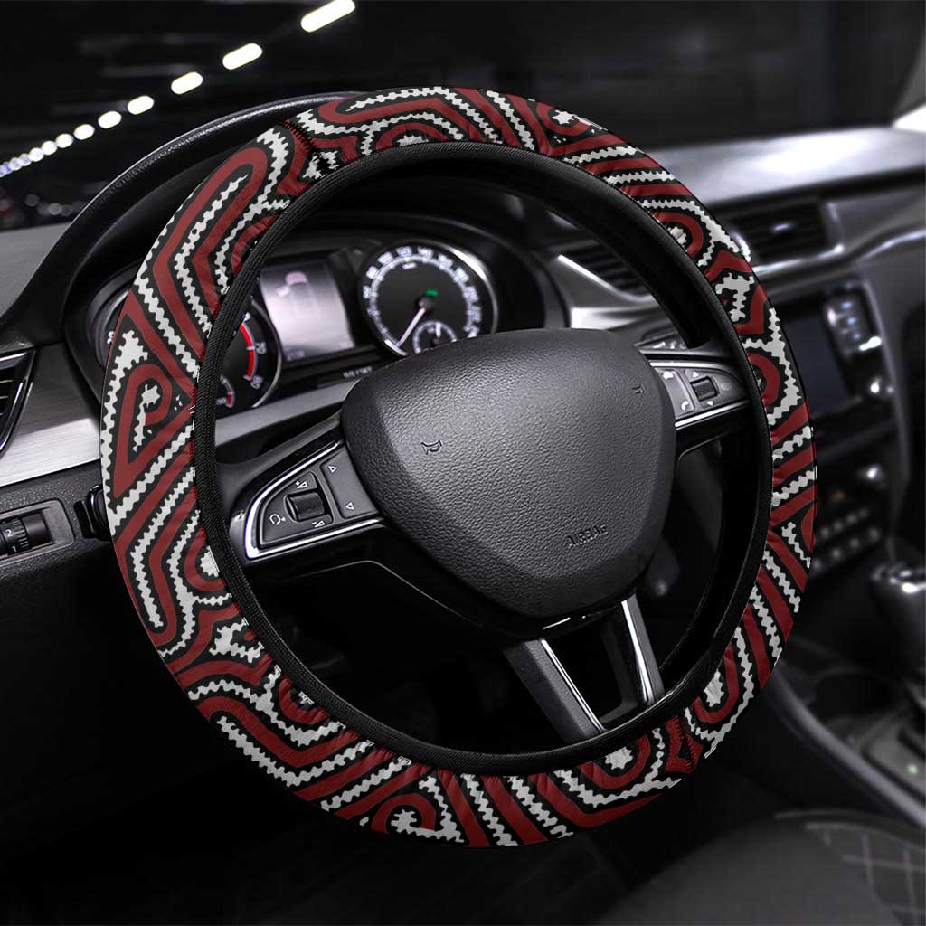 Papua New Guinea Oro Tapa Motif Steering Wheel Cover Special