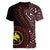 Papua New Guinea Oro Tapa Motif Women V-Neck T-Shirt Special