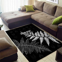 New Zealand Lawn Bowls Personalized Area Rug Wrap-Around Silver Fern LT7 - Polynesian Pride