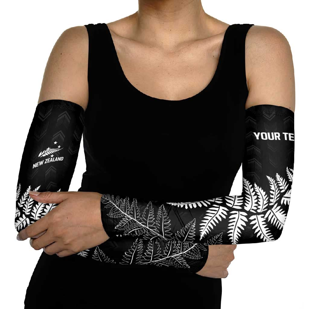 New Zealand Lawn Bowls Personalized Arm Sleeves Wrap-Around Silver Fern LT7 - Polynesian Pride