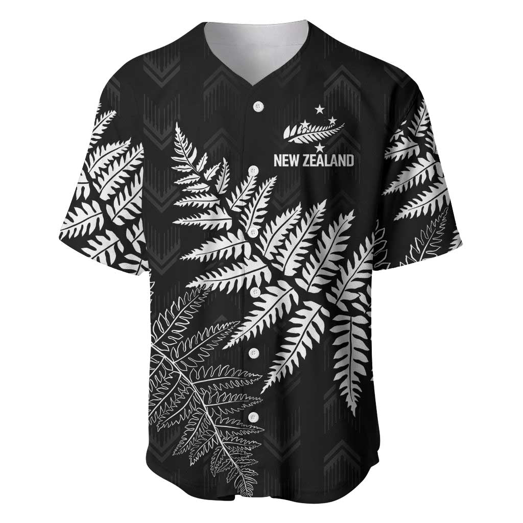 New Zealand Lawn Bowls Personalized Baseball Jersey Wrap-Around Silver Fern LT7 Black - Polynesian Pride