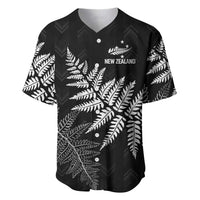 New Zealand Lawn Bowls Personalized Baseball Jersey Wrap-Around Silver Fern LT7 Black - Polynesian Pride