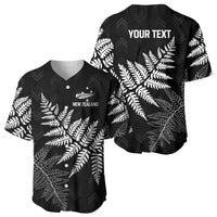 New Zealand Lawn Bowls Personalized Baseball Jersey Wrap-Around Silver Fern LT7 - Polynesian Pride