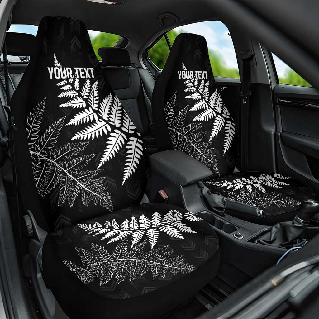 New Zealand Lawn Bowls Personalized Car Seat Cover Wrap-Around Silver Fern LT7 One Size Black - Polynesian Pride