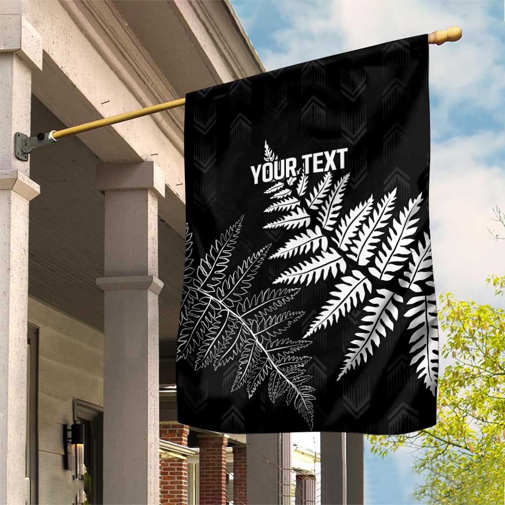 New Zealand Lawn Bowls Personalized Garden Flag Wrap-Around Silver Fern LT7 House Flag Black - Polynesian Pride