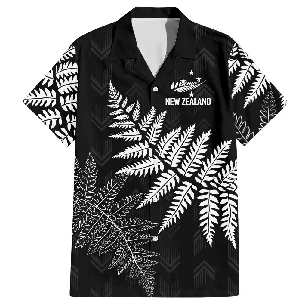 New Zealand Lawn Bowls Personalized Hawaiian Shirt Wrap-Around Silver Fern LT7 Black - Polynesian Pride