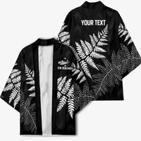 New Zealand Lawn Bowls Personalized Kimono Wrap-Around Silver Fern LT7 - Polynesian Pride
