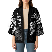 New Zealand Lawn Bowls Personalized Kimono Wrap-Around Silver Fern LT7 - Polynesian Pride