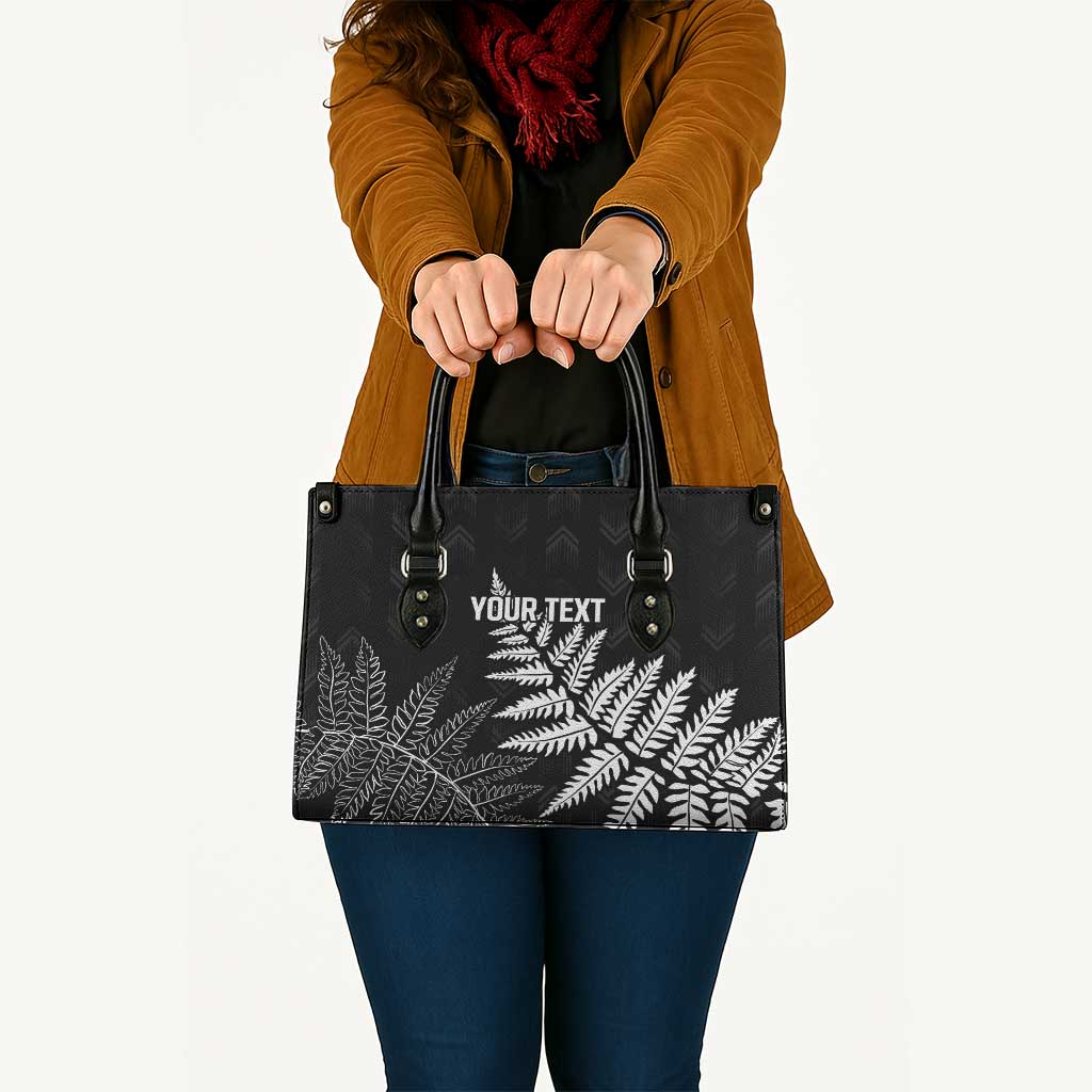 New Zealand Lawn Bowls Personalized Leather Bag Wrap-Around Silver Fern LT7 - Polynesian Pride