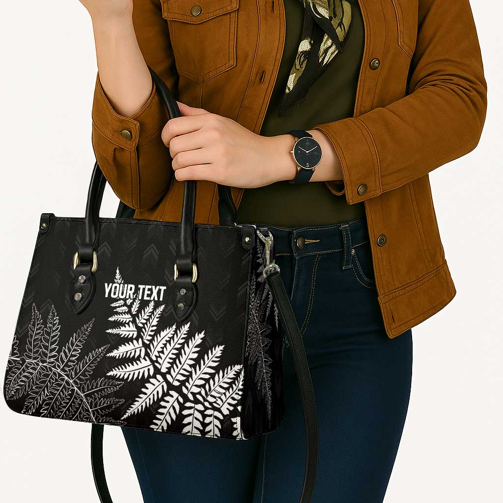 New Zealand Lawn Bowls Personalized Leather Bag Wrap-Around Silver Fern LT7 - Polynesian Pride
