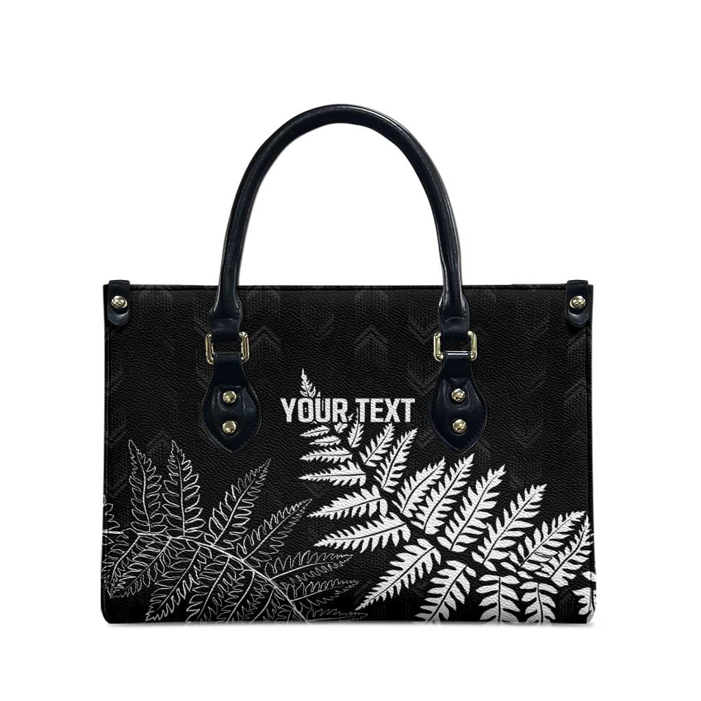 New Zealand Lawn Bowls Personalized Leather Bag Wrap-Around Silver Fern LT7 - Polynesian Pride