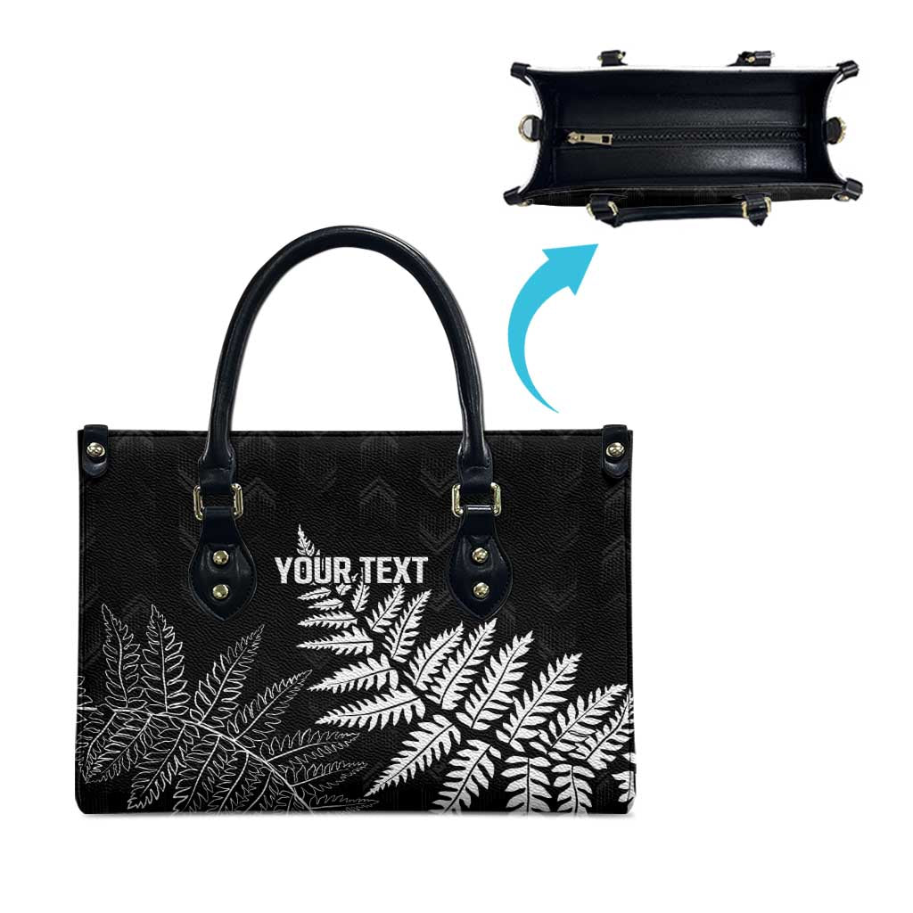 New Zealand Lawn Bowls Personalized Leather Bag Wrap-Around Silver Fern LT7 - Polynesian Pride