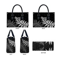 New Zealand Lawn Bowls Personalized Leather Bag Wrap-Around Silver Fern LT7 - Polynesian Pride