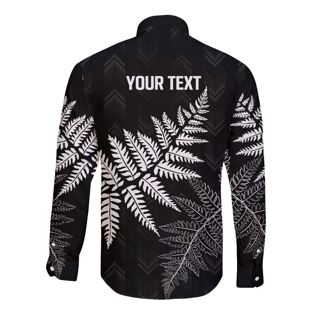 New Zealand Lawn Bowls Personalized Long Sleeve Button Shirt Wrap-Around Silver Fern LT7 - Polynesian Pride