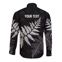 New Zealand Lawn Bowls Personalized Long Sleeve Button Shirt Wrap-Around Silver Fern LT7 - Polynesian Pride