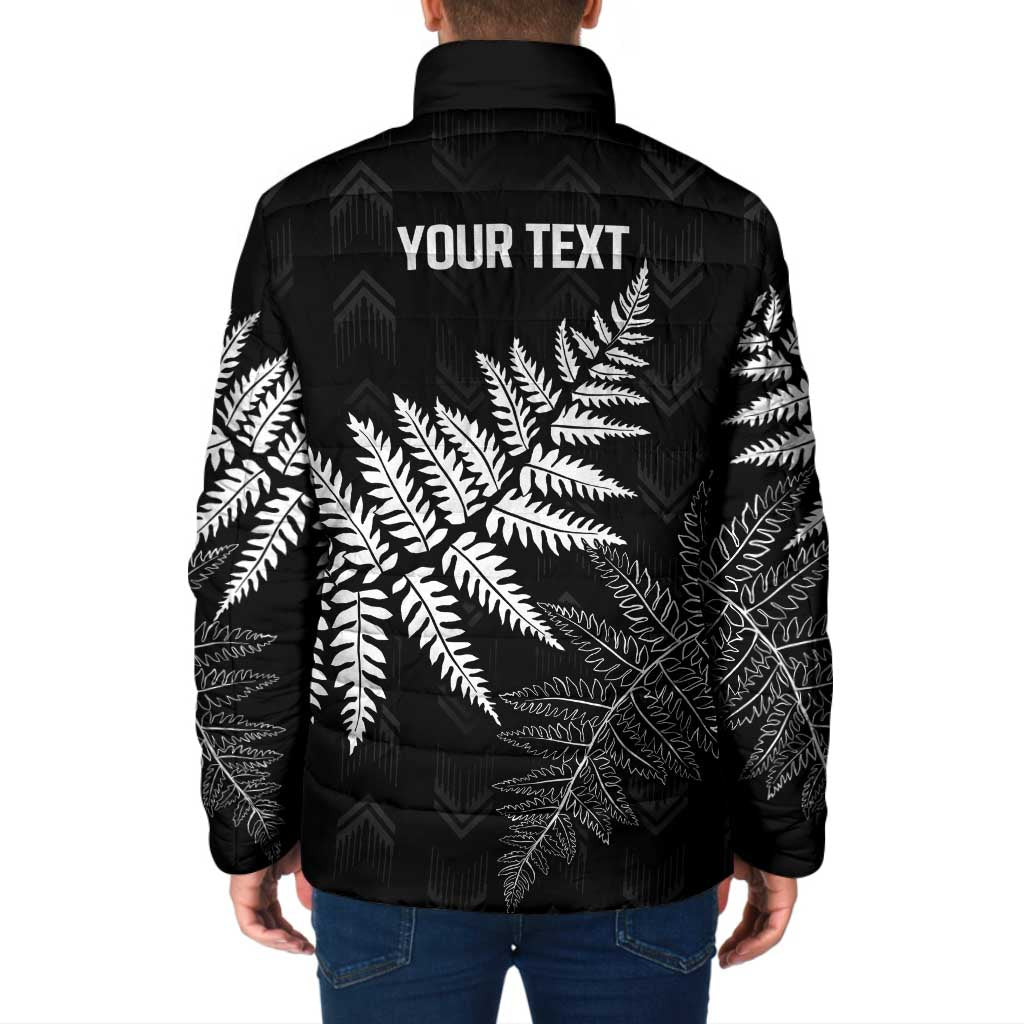 New Zealand Lawn Bowls Personalized Padded Jacket Wrap-Around Silver Fern LT7 - Polynesian Pride