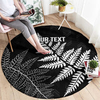 New Zealand Lawn Bowls Personalized Round Carpet Wrap-Around Silver Fern LT7 - Polynesian Pride