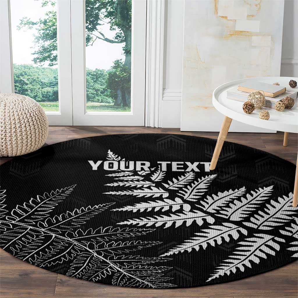 New Zealand Lawn Bowls Personalized Round Carpet Wrap-Around Silver Fern LT7 - Polynesian Pride