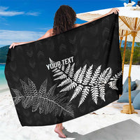 New Zealand Lawn Bowls Personalized Sarong Wrap-Around Silver Fern LT7 One Size 44 x 66 inches Black - Polynesian Pride