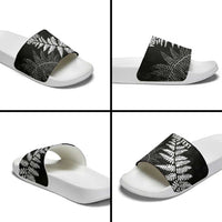 New Zealand Lawn Bowls Personalized Slide Sandals Wrap-Around Silver Fern LT7 - Polynesian Pride