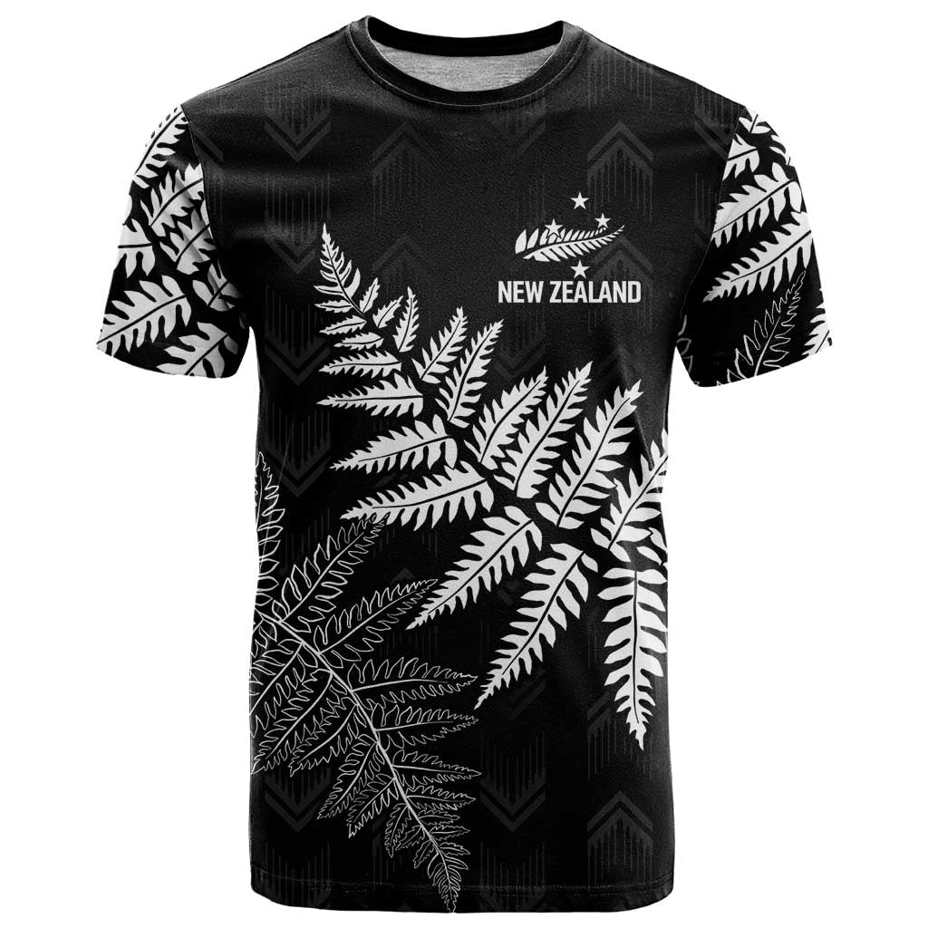 New Zealand Lawn Bowls Personalized T Shirt Wrap-Around Silver Fern LT7 Black - Polynesian Pride