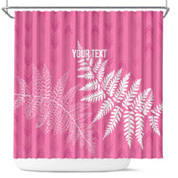 New Zealand Lawn Bowls Breast Cancer Personalized Shower Curtain Wrap-Around Silver Fern LT7 Pink - Polynesian Pride